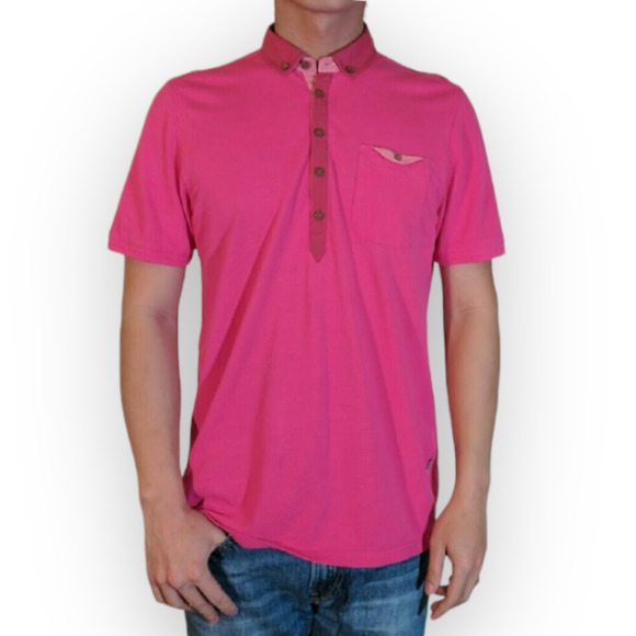 Ted Baker Other - Men’s Ted Baker Pink Two Toned Norskep Polo Shirt Size 7